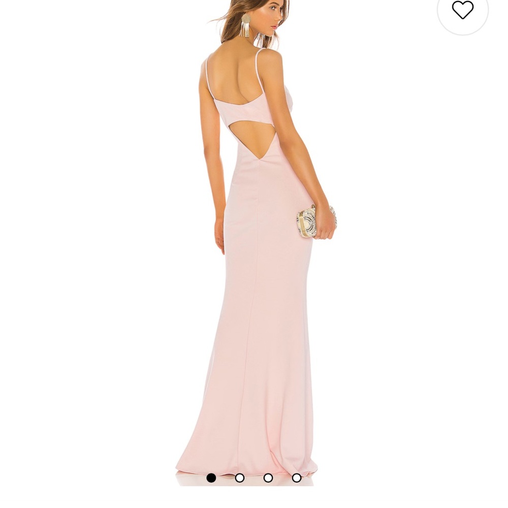 Elegant Blush Gown with Cutout Back